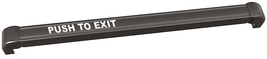 Touch Sense Bar, 36in, 12/24VDC, 16ft 22 AWG 6 Armored Door Cord, 2 Amp DPST Relay, 711/315 Black Anodized