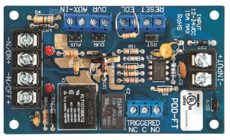 Fire Trigger, Relay Interface Board, 12/24VDC, Reverse Polarity Protected, Form C Contact, UL