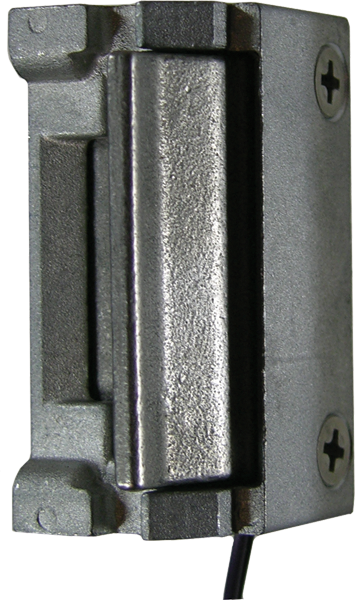 Small Electric Strike Less Face Plate, 24VDC, Latches Up to 5/8in