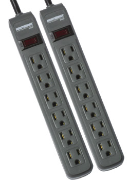 2 Pack Surge Protector 241 Joules, 3ft