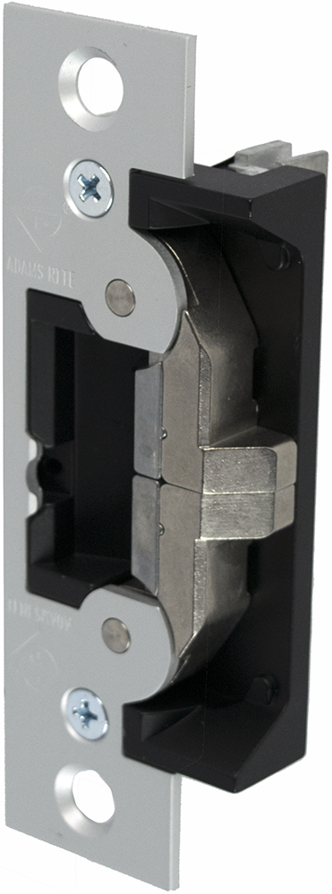 Electric Strike, Field Selectable 12, 16, or 24VAC/VDC, Fail Safe or Fail Secure (FS/FSE), Square Corner (SC), 1-1/4in x 4-7/8in Faceplate, 695/SP313 Anodized Dark Bronze