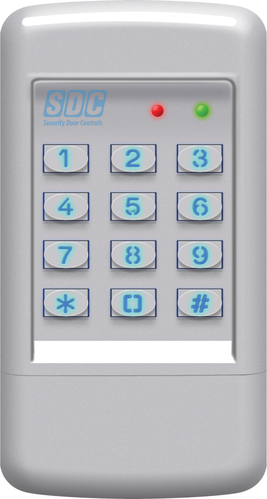Stand Alone Indoor/Outdoor Digital Weatherized Keypad, 500 User, 1-6 Digit Pin, Surface Mount, 3in x 5-3/4 x 1-7/16in, Keypad Programming, 4 Outputs, 2 Relays and 2 Solid State Outputs Timed or Latching, LED Status, 689 Aluminum Powder Coat Finish