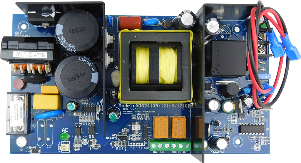 Single-Voltage Power Supply Without Enclosure, 24VDC, 10 Amp, 1 Class 2 Output, UL
