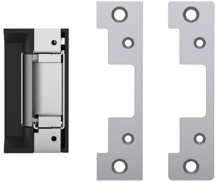 Electric Strike Kit 12/24VDC/VAC, Fail Safe/Fail Secure, Includes 2 Faceplates 501 and 501A (4-7/8in x 1-1/4in), Cylindrical Latches Max 5/8in Throw, 630/US32D Stainless Steel