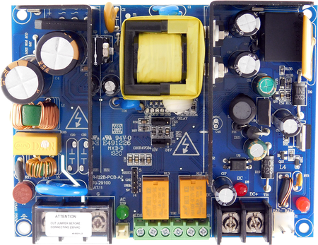 Dual Voltage Power Supply Without Enclosure, 12/24VDC, 2 Amp, 1 Class 2 Output, Glass Fuse Protected, UL