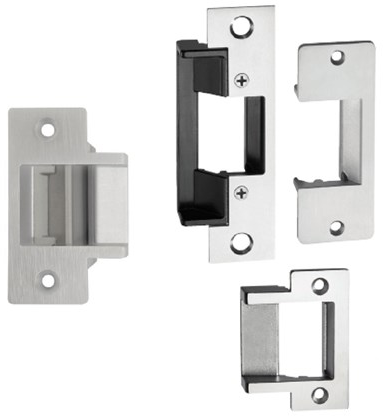 Electric Strike, Dual Voltage, 24VAC/VDC, FSE Fail Secure, ANSI Metal and Wood Faceplates, 15/16in Depth, up to 5/8in Throw, Grade 2, UL