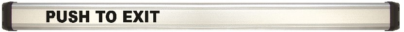 Weather Resistant Electromechanical Exit Bar, 12/24VDC, 36in, 16ft 22 AWG 6 Conductor Cable, 628/US28 Clear Anodized