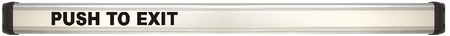 Weather Resistant Electromechanical Exit Bar, 12/24VDC, 36in, 16ft 22 AWG 6 Conductor Cable, 628/US28 Clear Anodized