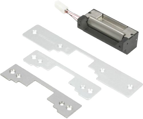 Universal Electric Strike 12/24VDC, Fail-Secure or Fail-Safe, Includes 3 Faceplates