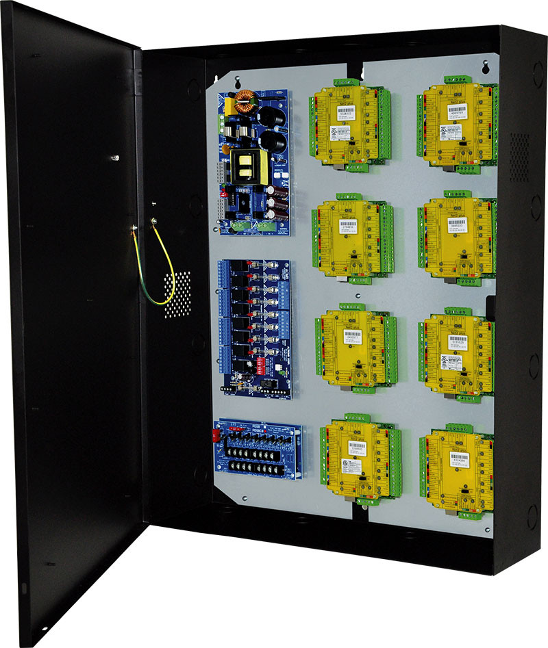 Altronix Trove 2 Enclosure with Paxton Backplane, 21.75in W x 27.25in H x 6.5in D, Cam Lock, Tamper Switch, 16 Gauge