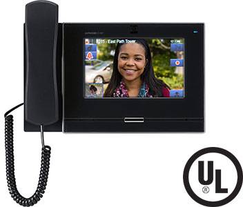 IP Video Master Station, With 7in Touchscreen, Privacy Handset, Black