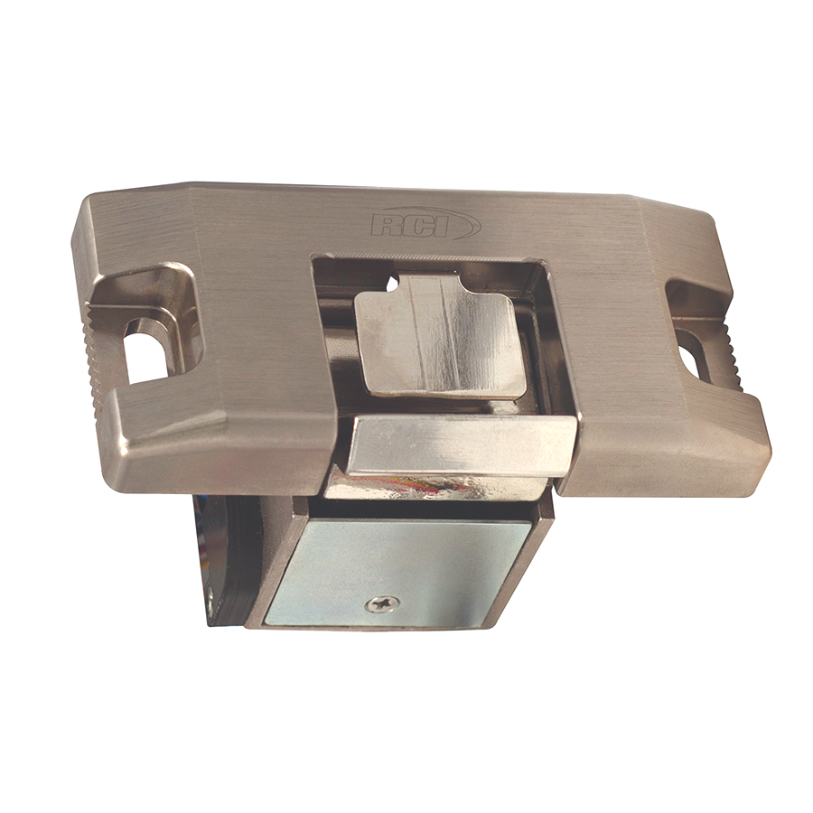 Electric Strike for SVR Surface Vertical Rod Exit Device with Pullman Top Latch, 12/24VDC - 12-24VAC Field Selectable, FSE Fail Secure, Single or Double-Door Applications, Small Footprint, 630/US32D Stainless Steel