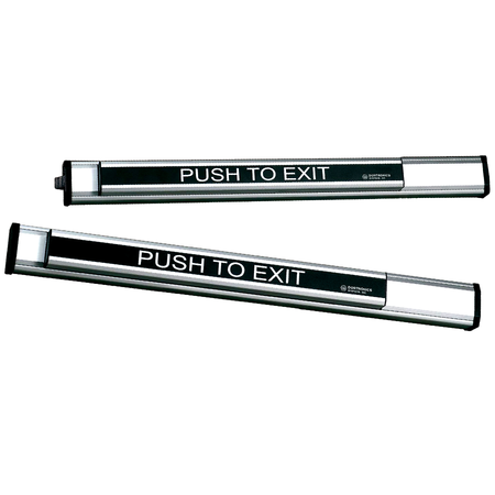 Egress Exit Bar for 36in Door with Dual SPDT Switches, Standard Aluminum Finish