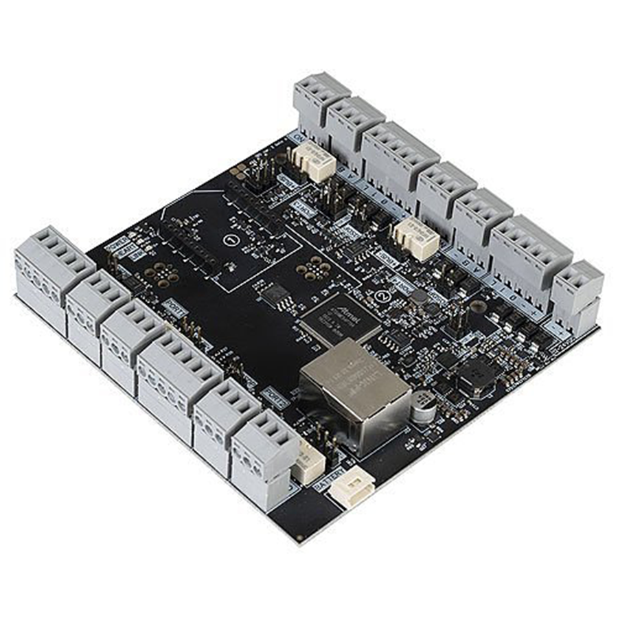 Four Door Controller Expansion Board, Ethernet, OSDP, Wiegand, Battery Monitoring, Optional Wireless and PoE++
