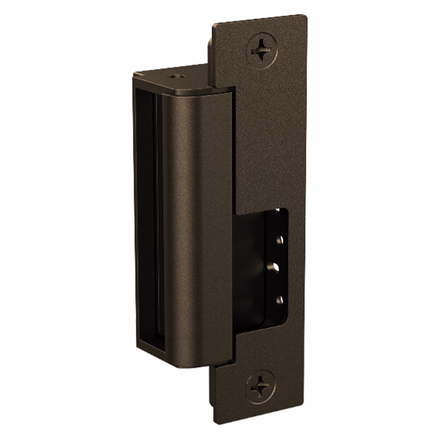 Electric Strike 12/24VDC/VAC, FS/FSE, Complete Kit Includes 1J, 1K, 1KD and 1KM Faceplates (4-7/8in x 1-1/4in), Cylindrical/Mortise/Rim Exits Latches Max 3/4in Throw, 613E/US10BE Dark Oxidized Satin Bronze