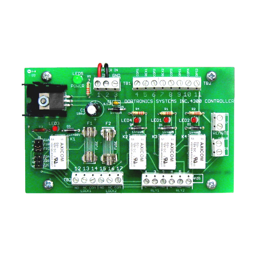 Mantrap Controllers 2 Door 1 Room Interlock with 1 Door Normally Locked and 1 Door Normally Unlocked