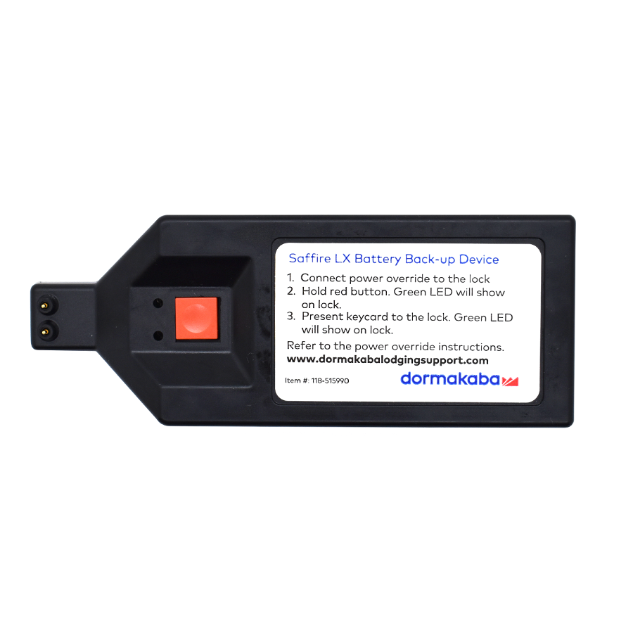 KABA Saffire Emergency Lock Power Supply. Used to Access Lock When Lock Batteries are Dead.
