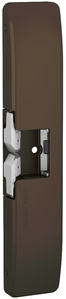 Fire Rated Surface Mounted Electric Strike 12/24VDC, FS/FSE, Rim Exits Max 3/4in Throw, 9in x 1-3/4in x 3/4in, Wood or Metal Frame, 613E/US10BE Dark Oxidized Satin Bronze