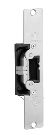 Electric Strike, Ultraline for Wood Jambs, Field Selectable 12, 16, or 24VAC/VDC, Fail Safe or Fail Secure (FS/FSE), Radius Corner (RC), 1-7/16in x 10-1/4in Faceplate, 628/US28 Aluminum Clear Anodized