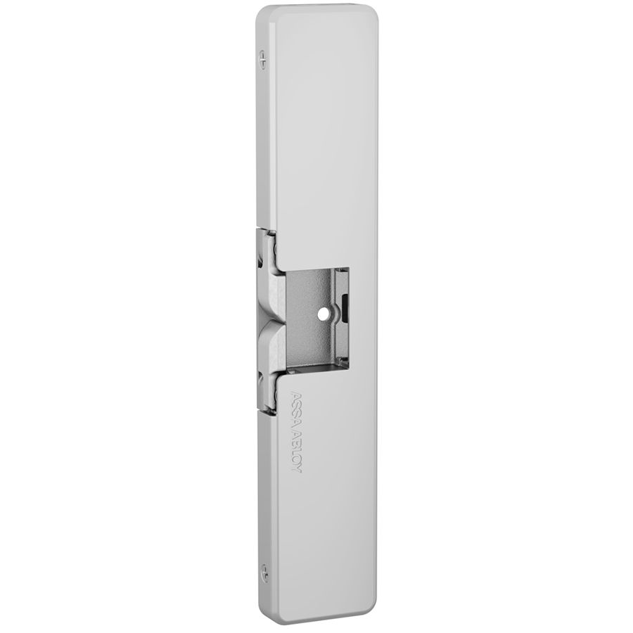 Slim Line Electric Strike 12/24VDC, FS/FSE, Rim Exits Max 1/2in Throw, 9in x 1-3/4in x 9/16in, Wood or Metal Frame, Latchbolt Monitor, 630/US32D Stainless Steel