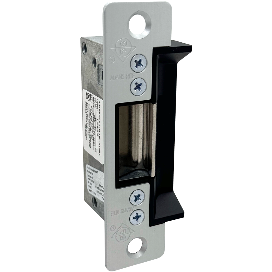 Electric Strike 12VDC Fail Secure (FSE), (Field Reversible to FS), Radius Corner (RC), 1-1/4in x 4-7/8in Faceplate, 628/US28 Aluminum Clear Anodized