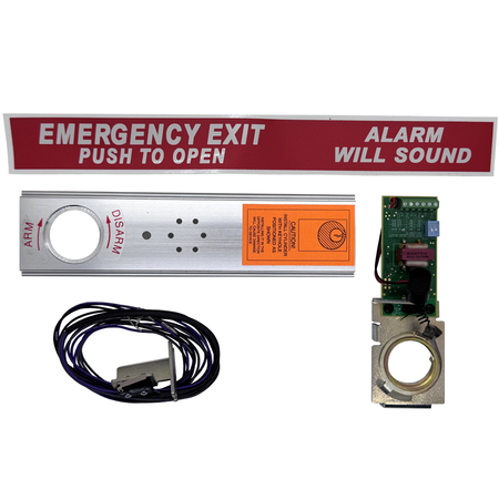 Exit Alarm Kit, Less Cylinder (Requires 1-1/4 Mortise Cylinder), 3ft for 25 Series, 626/US26D Satin Chrome (** See overview tab to verify min stile specs)