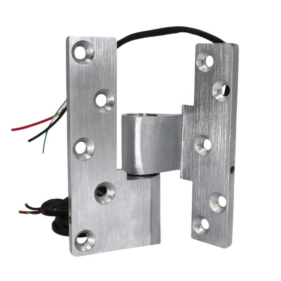 Electrified 3/4in Offset Intermediate Pivot with 4-Wire Power Transfer, Left Hand, Wires 2/18 Gauge + 2/26 Gauge, 626/US26D Satin Chrome