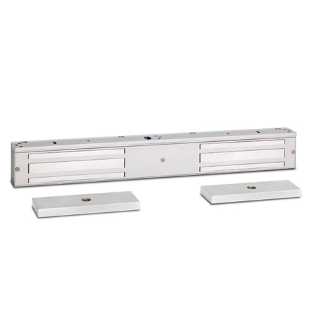 1650lbs EMLock Double Door Electromagnetic Lock, 12/24VDC, UL 294 Listed, Grade 1, 628/US28 Satin Aluminum
