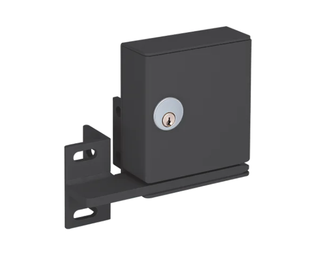 Electric Gate Lock, FS Fail-Safe, 12/24VDC (900 MA @ 12 VDC, 450 MA @ 24 VDC), 1/8in Steel, Black