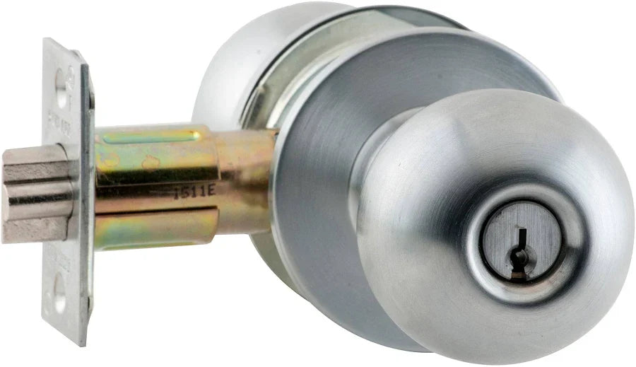 Schlage A53-LD-ORB-605 2-3/8 BS T-STRIKE - Grade 2 Entry Orbit Knob, Less Cylinder