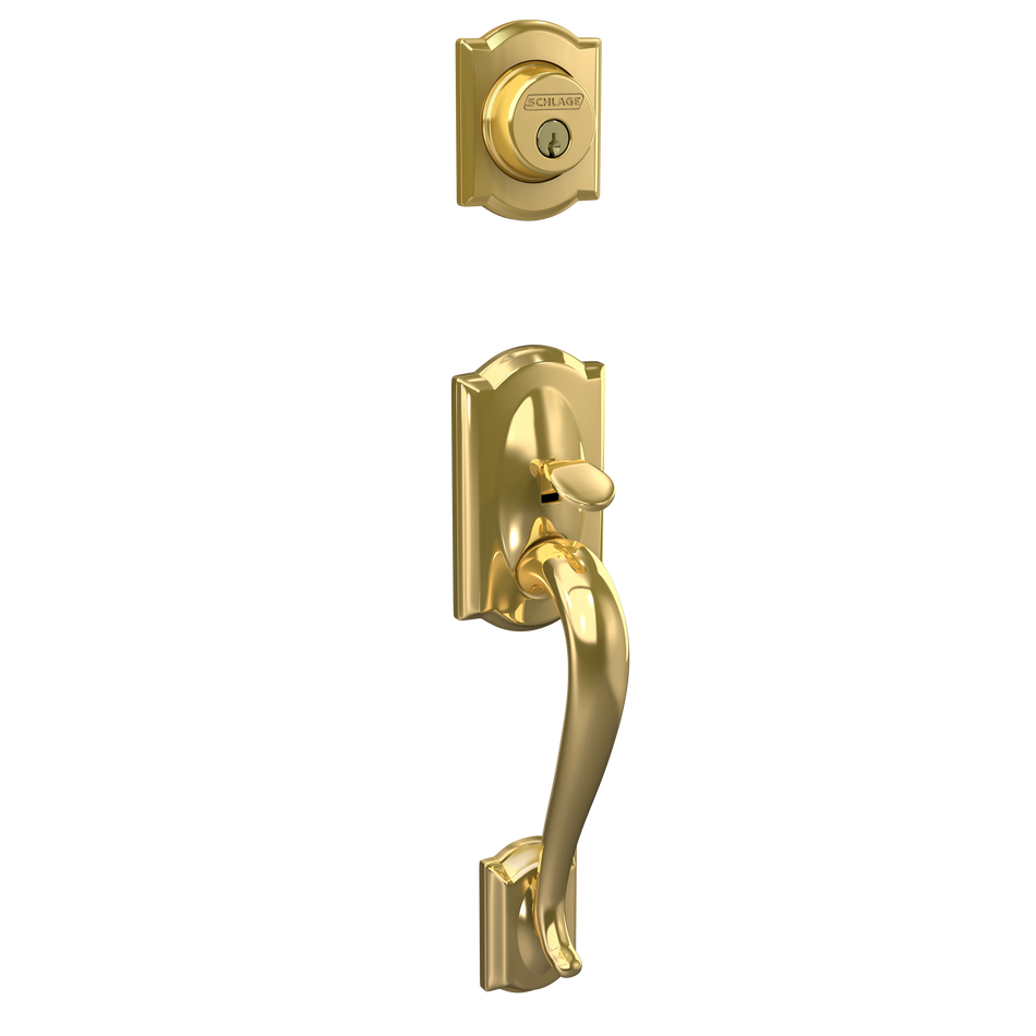 Schlage F58 - Keyed Outside of F60 Handleset Camelot, Grade 1