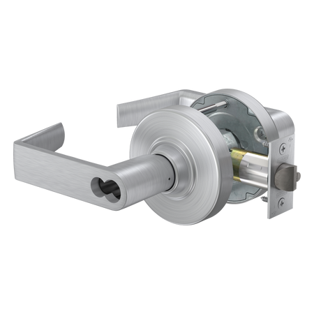 Schlage ALX53-J-RHO-626 234 - Grade 2, FSIC Entry Rhodes Lever, 2-3/4in Backset